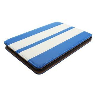 For App iPad Mini Flip Case, Blue+White Cell Phones & Accessories
