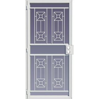 LARSON Matrix White Steel Security Door (Common 36 in x 81 in; Actual 38.25 in x 79.75 in)