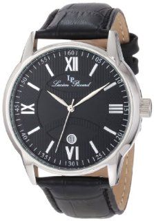 Lucien Piccard Men's 11576 01 Clariden Black Textured Dial Watch Watches