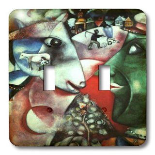lsp_130304_2 Florene Cubism Art   Chagalls 1911 The Village Painting pd us   Light Switch Covers   double toggle switch   Wall Plates  
