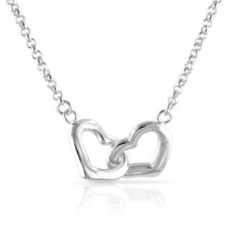Double Heart Necklace in Sterling Silver   Zales