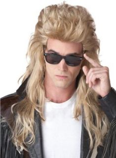80s Rock Mullet Blonde Wig Clothing