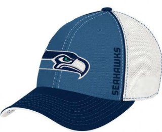 Seattle Seahawks NFL Team Colors Hat With Lime Green Accent   Snapback Adjustable One Size Fits All  Sports Fan Beanies  Sports & Outdoors