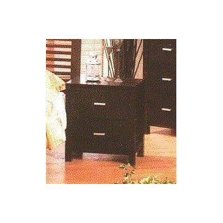 Shop Contemporary Style Cherry Brown Finish Wood Night Stand w/2 Drawers at the  Furniture Store