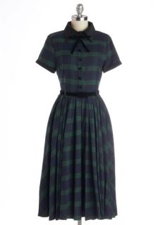 Muse Your Instincts Dress in Plaid Pine  Mod Retro Vintage Dresses