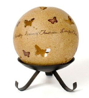 Shop Pavilion Gift Company Comfort Candles 5 Inch Pierced Round Butterfly Candle Holder, Cherish, Dream, Live at the  Home Dcor Store