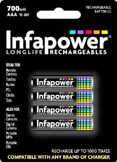 Infapower  Aaa 700mah With 4 Rechargeable Batteries Electronics