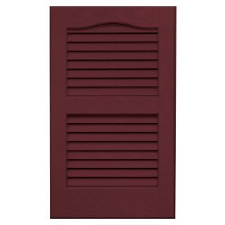 Vantage 2 Pack Cranberry Louvered Vinyl Exterior Shutters (Common 24 in x 14 in; Actual 23.68 in x 13.875 in)