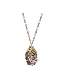 Martine Wester Daydream Crystal Beehive Cluster Pendant Necklace