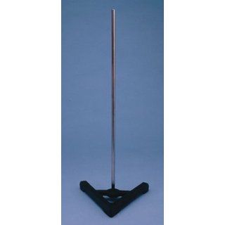 Ginsberg Scientific 7 G55 Support A Base 7.75 x 8 Inches Width Across Legs   Rod .4375 Inches x 23 Inches Science Lab Instruments