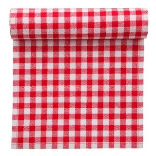 Cotton Printed Luncheon Napkin   8.0 x 8.0 in   20 units per roll   Red Vichy   Cloth Napkins