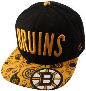 NHL Boston Bruins Bandit Snap Hat, Black  Sports Fan Baseball Caps  Sports & Outdoors