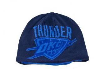 Adidas Oklahoma City Thunder Reversible Beanie Blue Hat Clothing