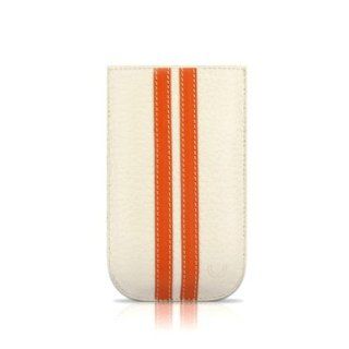 Beyza Strap Stripes case SPC01 (Flo White/Orange)   for iPhone 4 /4s Cell Phones & Accessories