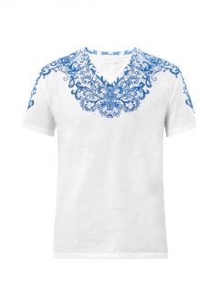 Lace print T shirt  Alexander McQueen