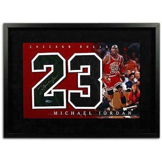 Bulls Upper Deck Away Jersey Numbers Framed Piece ( Jordan, Michael  Bulls ) Sports & Outdoors