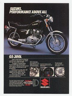 1982 Suzuki GS 300L Motorcycle Performance Above All Print Ad  
