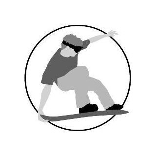 6" Printed color snowboarder no hat gray Hockey Skate Ski Winter Snow Snowboard sticker decal for any smooth surface such as windows bumpers laptops or any smooth surface. 