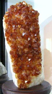 Huge Citrine Crystals Druzy Geode Specimen Tower Sculpture With Stand Almost 3 Lbs  Other Products  