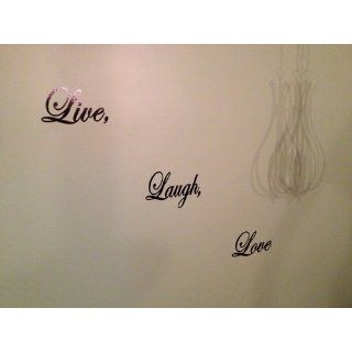 Live Laugh Love Decal Quote Lettering Home Vinyl Wall Art Sticker LARGE (Free glowindark switchplate decal)   Other Products  
