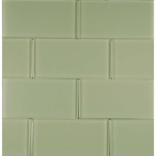 EPOCH Architectural Surfaces 5 Pack Riverz Greens Glass Mosaic Subway Wall Tile (Common 12 in x 12 in; Actual 2.99 in x 5.94 in)