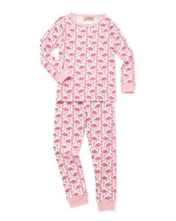 Pink Flamingos Pajama Set, Pink, 3 24 Months   Bedhead