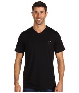Fred Perry Plain V Neck T Shirt Mens T Shirt (Black)