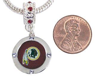 Washington Redskins Charm with Connector Will Fit Pandora, Troll, Biagi & More  Sports Fan Necklaces  Sports & Outdoors