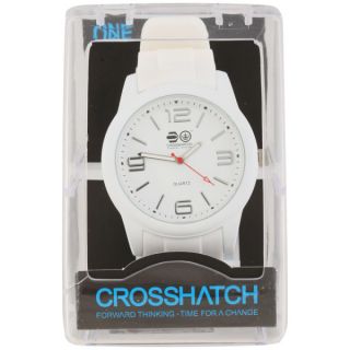 Crosshatch Mens Nudge Watch   White      Clothing