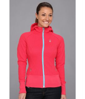 Spyder Ardent Full Zip Hoodie Mid Weight Core Sweater Womens Sweatshirt (Pink)