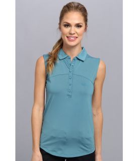 Heather Grey Laura Sleeveless Top Womens Short Sleeve Knit (Blue)