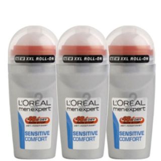 LOreal Paris Men Expert Sensitive Comfort Deodorant Roll On (50ml) Trio      Health & Beauty