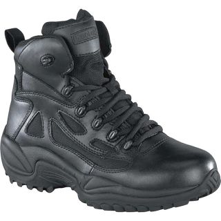 Reebok Rapid Response 6 Inch Zip Work Boot   Black, Size 7 Wide, Model 8678