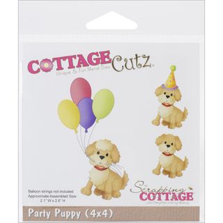 Cottagecutz Die 4inx4in party Puppy