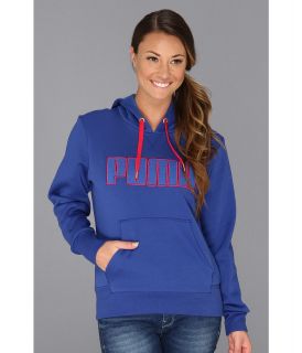 PUMA Large Logo Hoodie 827055 Womens Sweatshirt (Blue)