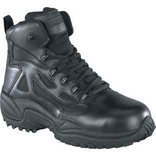 Reebok Rapid Response 6 Inch Composite Toe Zip Boot   Black, Size 11, Model