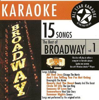 ASK 1551 Broadway Karaoke Vol 1. Dreamgirls, Rent and Chicago Music