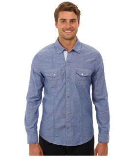 Mavi Jeans Chambrey Shirt Mens Long Sleeve Button Up (Blue)