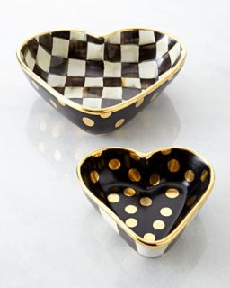 Small Courtly Check Heart Bowl   MacKenzie Childs