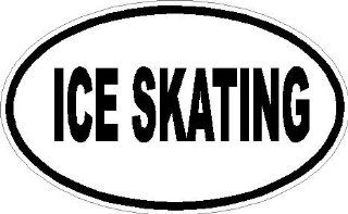 8" Ice Skating euro oval printed vinyl decal sticker for any smooth surface such as windows bumpers laptops or any smooth surface. 