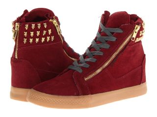 Betsey Johnson Nxtskull Womens Lace up casual Shoes (Burgundy)