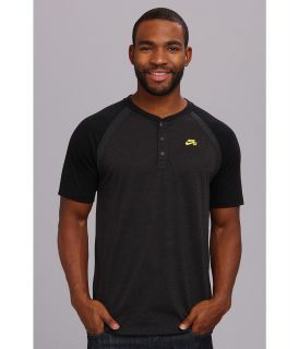 Nike SB Dri FIT Touch Davis S/S Henley Mens T Shirt (Black)