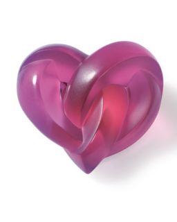 Fuchsia Heart Paperweight   Lalique