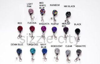 Random Colored Rhinestone Retractable ID Badge Reel Mix Packs  Perfect for Nurses, Doctors, Lawyers, Teachers and Anyone Required to Carry and ID Badge, School or Work Credentials (10X Random Retractable ID Badge Reels Mix Packs) SIZZLE CITY, SIZZLE CITY