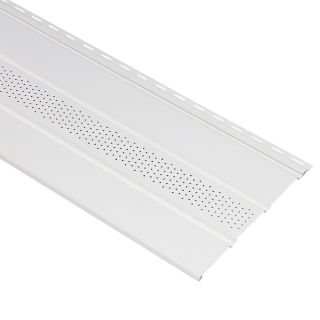 Durabuilt White Triple Center Vented Soffit (Common 12 in x 12 ft; Actual 12 in x 12 ft)