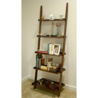 Shop Poundex 5 Tier Leaning Wall Shelf, Cappuccino at the  Furniture Store. Find the latest styles with the lowest prices from Poundex