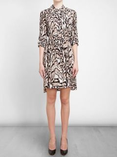 Diane Von Furstenberg Prita Leopard Printed Silk Shirt Dress   Twist'n'scout paleari Online Store