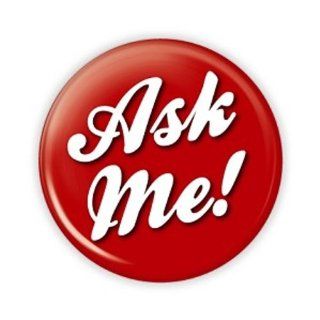 Ask Me Buttons with Clothing Magnet Backing   Pack of 5 