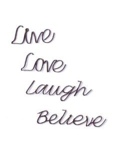 Pack of 16 Nature's Way Decorative Cursive Love/Laugh/Live/Believe Wall Signs  