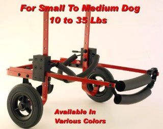 Dog Wheelchair   for small to medium size dogs   Color Red   For Dogs between 15 35 Lbs  Pet Health Care Supplies 